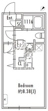 グランパセオ下北沢 306 間取り図