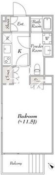 ルミークアン上原 206 間取り図