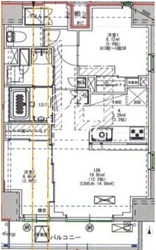ルネサンスコート町屋 802 間取り図