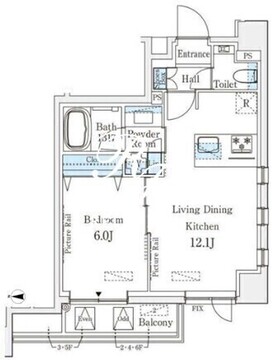 レフィールオーブ麻布仙台坂 703 間取り図