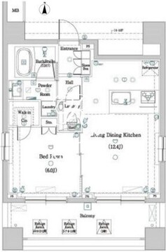 ディップス神楽坂 506 間取り図