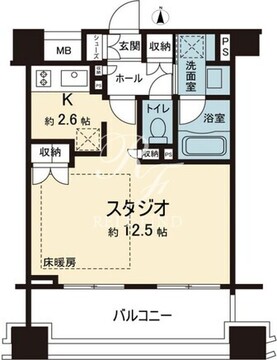 プライア渋谷 1707 間取り図