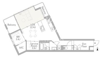 グランデュオ祐天寺2 202 間取り図