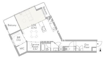 グランデュオ祐天寺2 302 間取り図