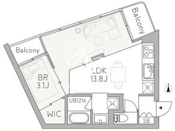 グランデュオ祐天寺2 303 間取り図