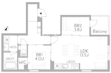グランデュオ戸越銀座 302 間取り図