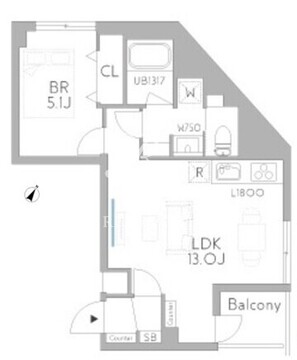 グランデュオ戸越銀座 303 間取り図