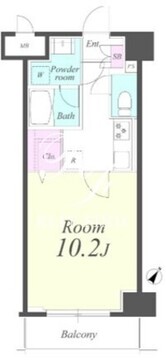 クレシェンテ月島 406 間取り図