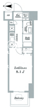 ライトハウス大塚 802 間取り図
