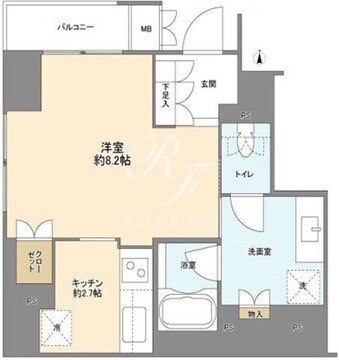 パークアクシス白金台南 405 間取り図