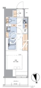 トラディティオ門前仲町 1405 間取り図