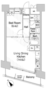 コンフォリア芝浦バウハウス 402 間取り図