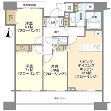 HF白金高輪レジデンス 603 間取り図