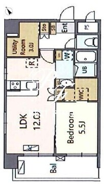 アルブルちとせ尾久駅前 601 間取り図