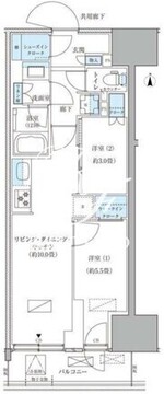 パークアクシス品川天王洲アイル 1011 間取り図