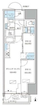 パークアクシス品川天王洲アイル 1013 間取り図