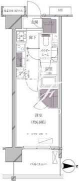 エースタンダード芝浦 1108 間取り図