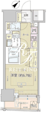 レビスタ白金高輪 1003 間取り図