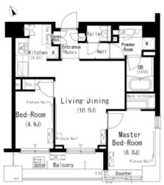 パークキューブ代々木富ヶ谷 603 間取り図