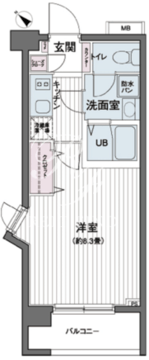 エコロジー都立大学レジデンス 301 間取り図