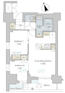 ブリリアイスト町屋 1201 間取り図