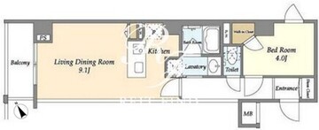 ディームス初台2 201 間取り図