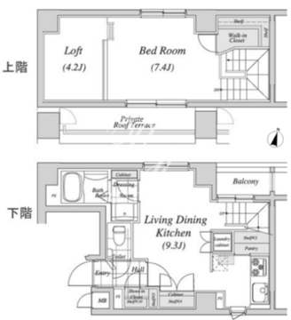 レジディア神田 1202 間取り図
