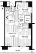 プライムアーバン東中野コート 614 間取り図