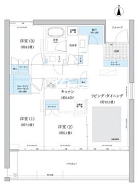 ガーデニエール砧ウエスト 808 間取り図