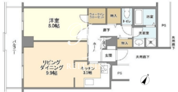 トルナーレ日本橋浜町 2111 間取り図