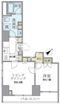 プランドール水天宮 606 間取り図