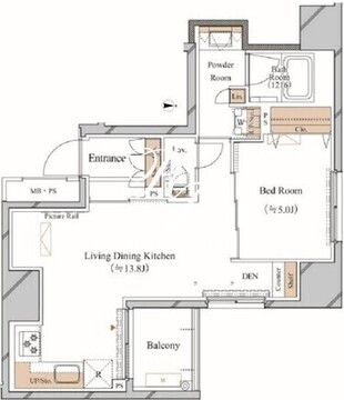 ブランシエスタ上野 804 間取り図