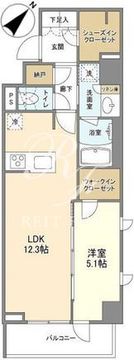 バウスフラッツ品川大井町 201 間取り図