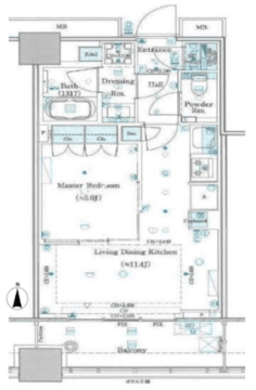 WORLD TOWER RESIDENCE 2505 間取り図