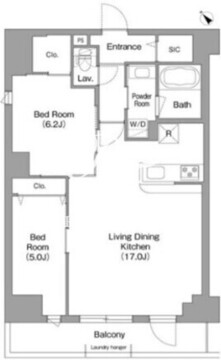 コンフォリア・リヴ豊洲キャナル 406 間取り図