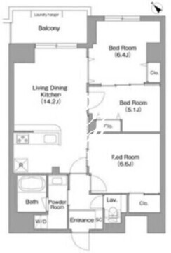 コンフォリア・リヴ豊洲キャナル 1009 間取り図