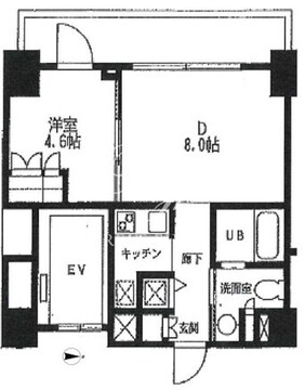 カスタリア門前仲町2 806 間取り図