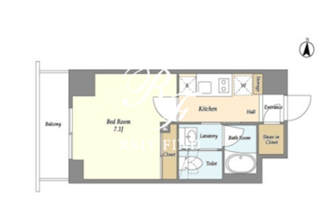バウスフラッツ住吉 204 間取り図