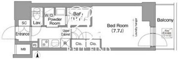 コンフォリア南品川 1602 間取り図
