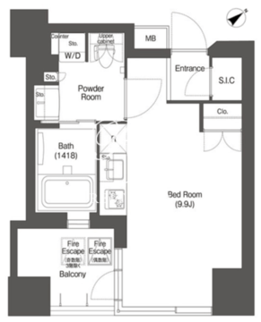 コンフォリア新中野 610 間取り図