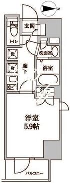 レジディア中延2 401 間取り図