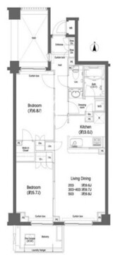 戸越銀座プレイス 403 間取り図