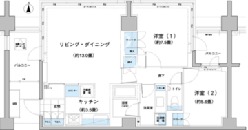 ガーデニエール砧レジデンス 312 間取り図