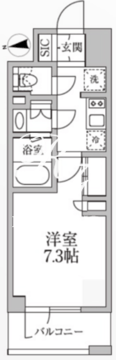 レジディア新御徒町2 713 間取り図