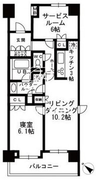 シャンピアグランデ深沢 204 間取り図