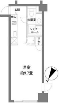 カスタリア水天宮 301 間取り図