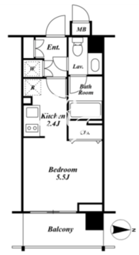 プレミアステージ湯島 203 間取り図