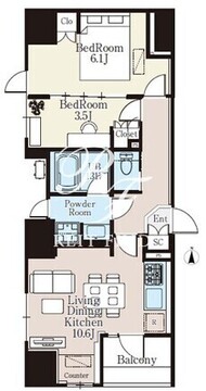 ザ・ライオンズフォーシア町屋 204 間取り図