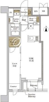 ＲＪＲプレシア大森北 703 間取り図