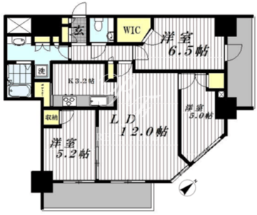 ザ・タワー十条 1201 間取り図